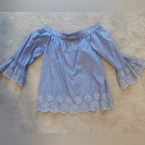 Beach Lunch Lounge off the shoulder three quarter top